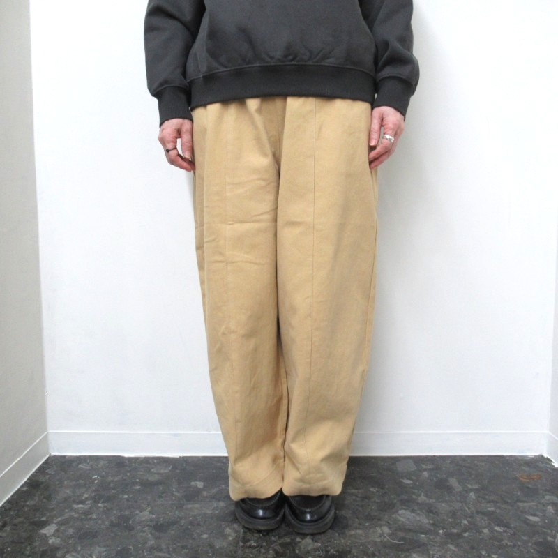 LAITERIE ナチュラルコットンピーチツイルカーブパンツ /BE10